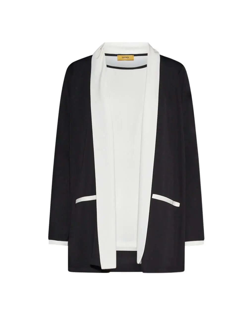 Twin set in jersey elasticizzato con profili a contrasto NERO DORABELLA PIU' 49