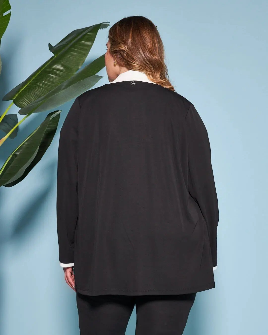 Twin set in jersey elasticizzato con profili a contrasto NERO DORABELLA PIU'