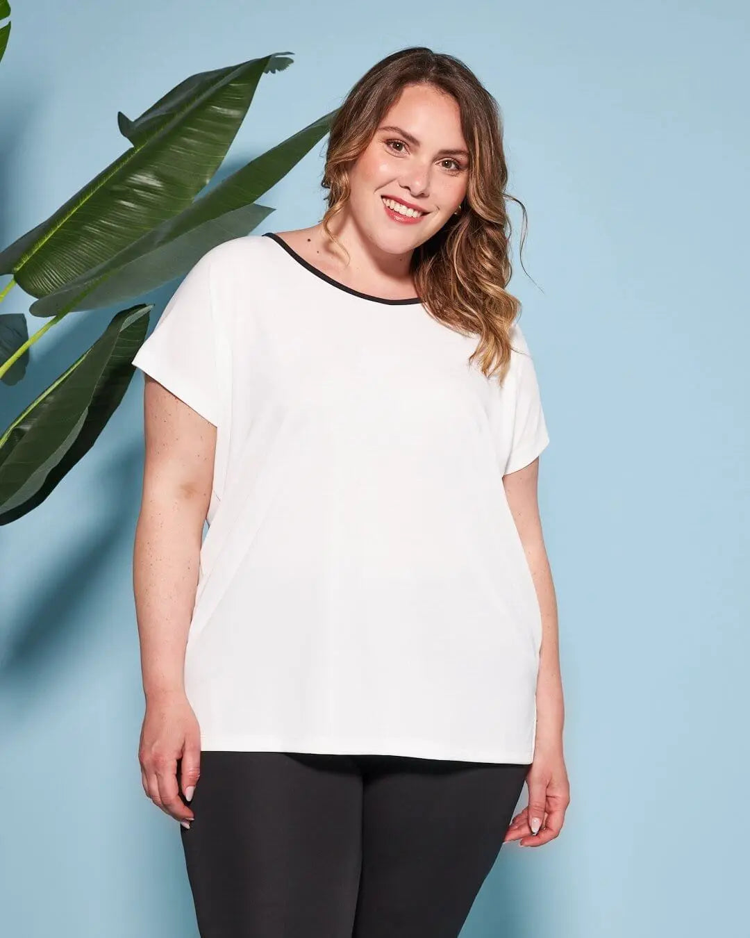 Twin set in jersey elasticizzato con profili a contrasto NERO DORABELLA PIU'