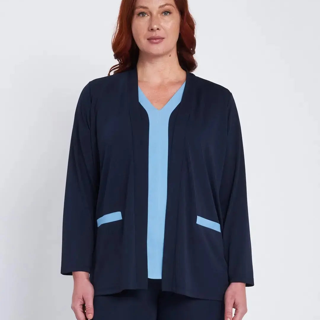 Twinset con spolvero e top bicolor BLU DORABELLA PIU' 49