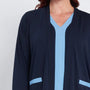 Twinset con spolvero e top bicolor BLU DORABELLA PIU'