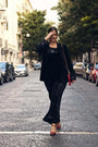 Twinset in velluto con inserti ricamati NERO DORABELLA PIU' 49