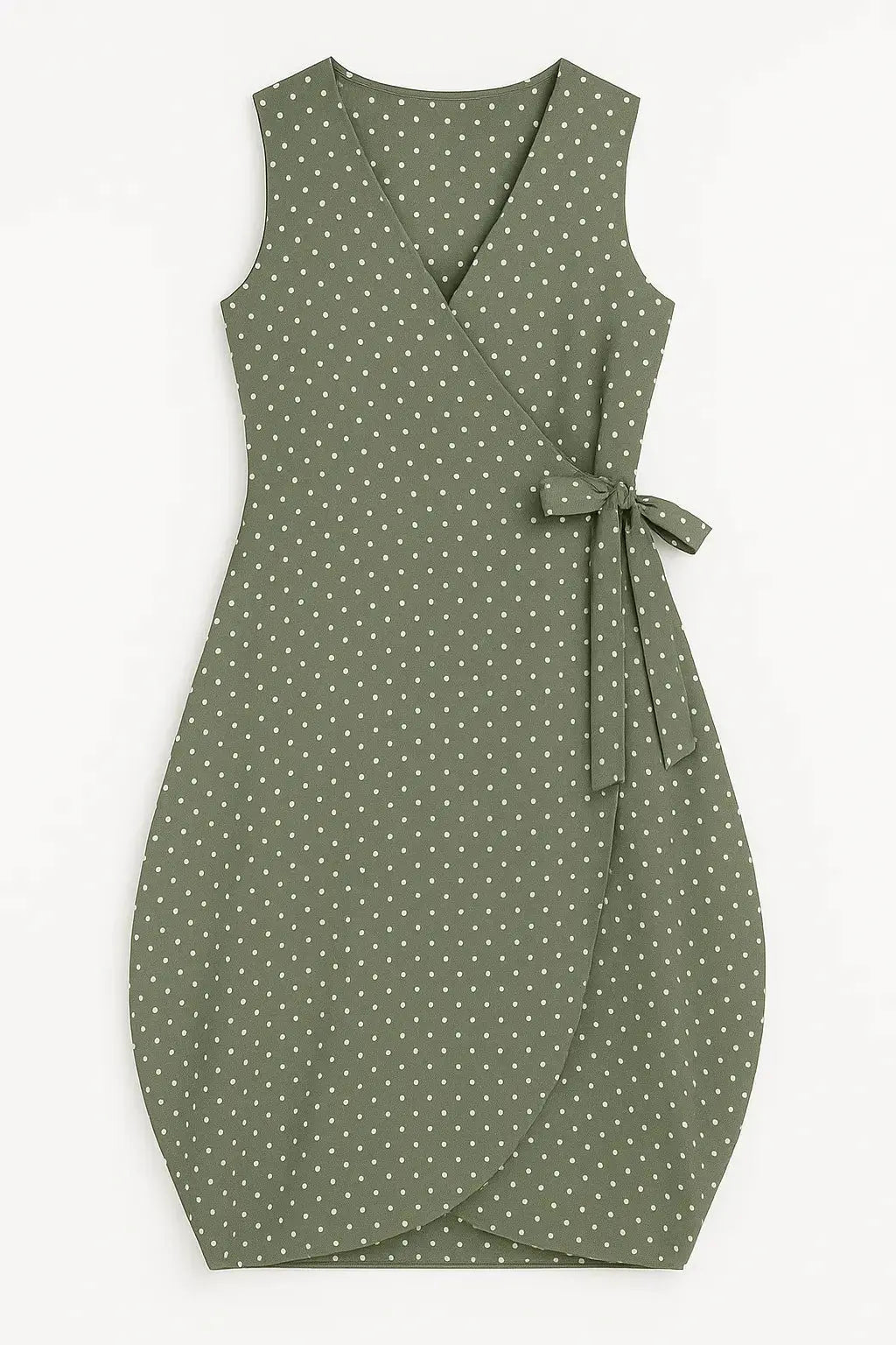 Wrap dress a pois con fondo gonna a palloncino Unica by Dorabella