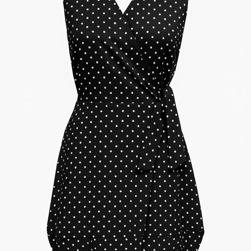 Wrap dress a pois con fondo gonna a palloncino Unica by Dorabella