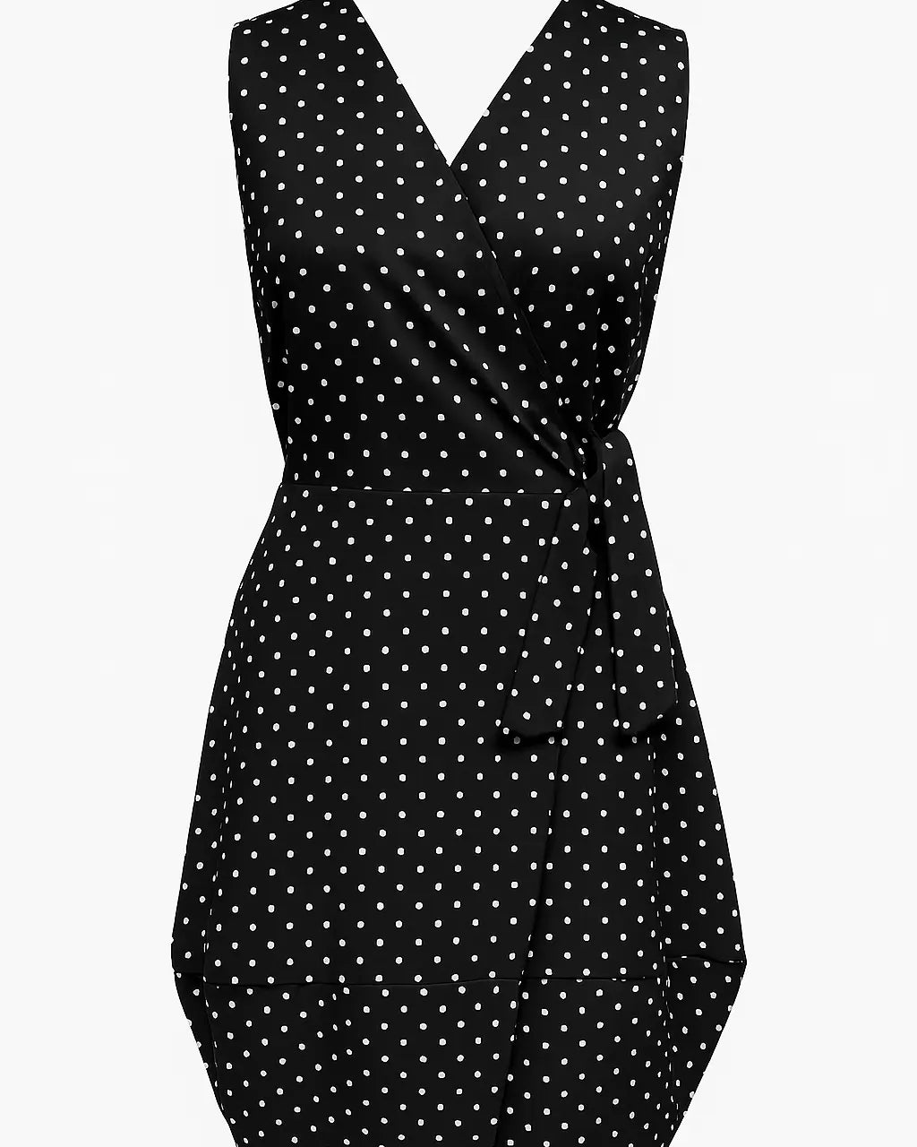 Wrap dress a pois con fondo gonna a palloncino Unica by Dorabella