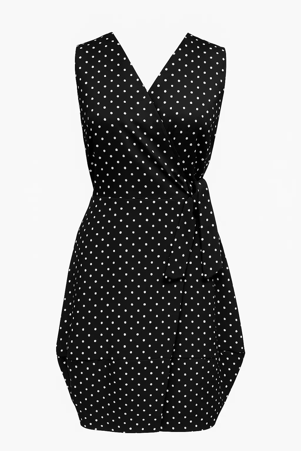 Wrap dress a pois con fondo gonna a palloncino Unica by Dorabella