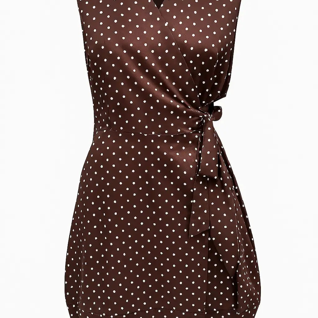 Wrap dress a pois con fondo gonna a palloncino Unica by Dorabella