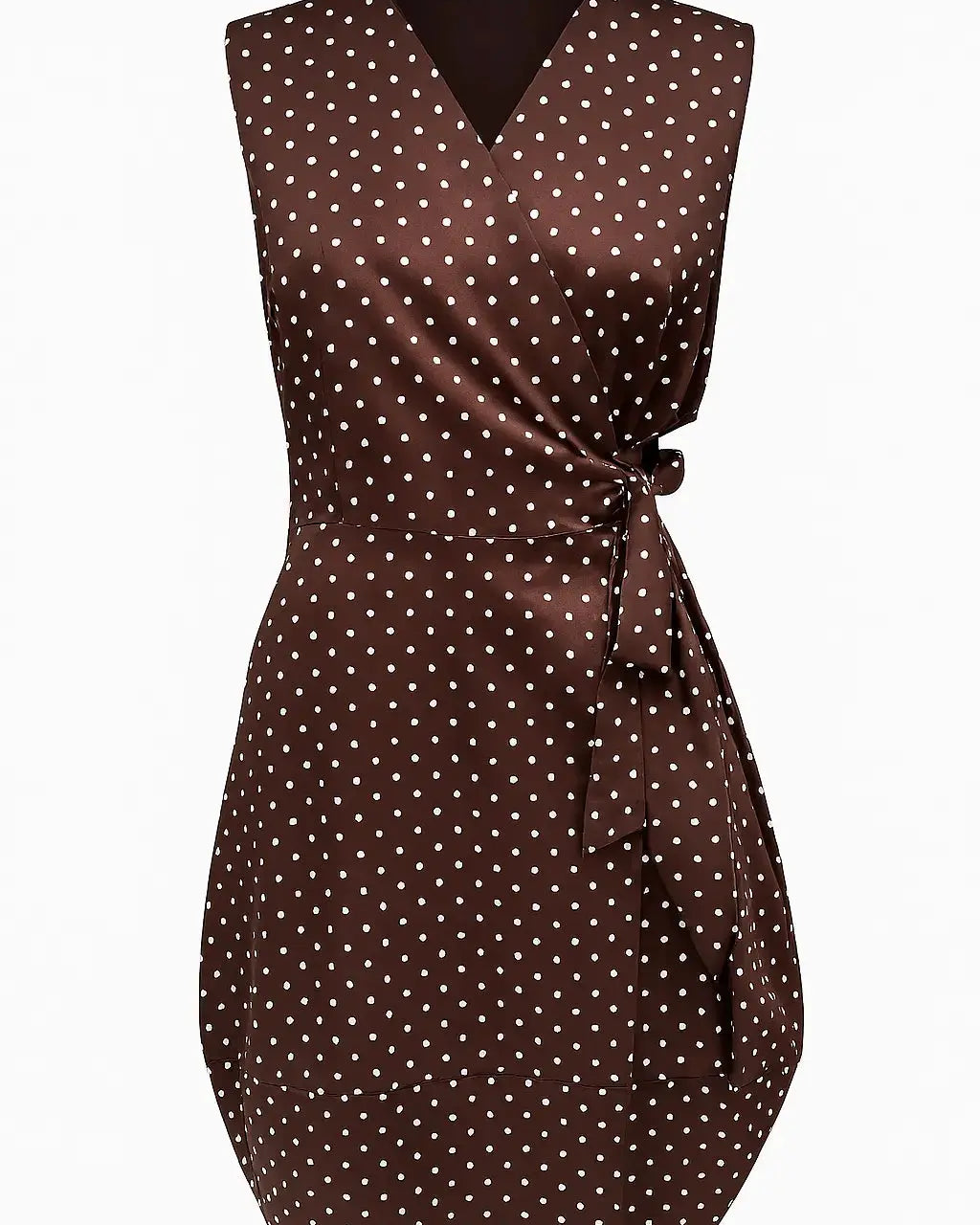 Wrap dress a pois con fondo gonna a palloncino Unica by Dorabella