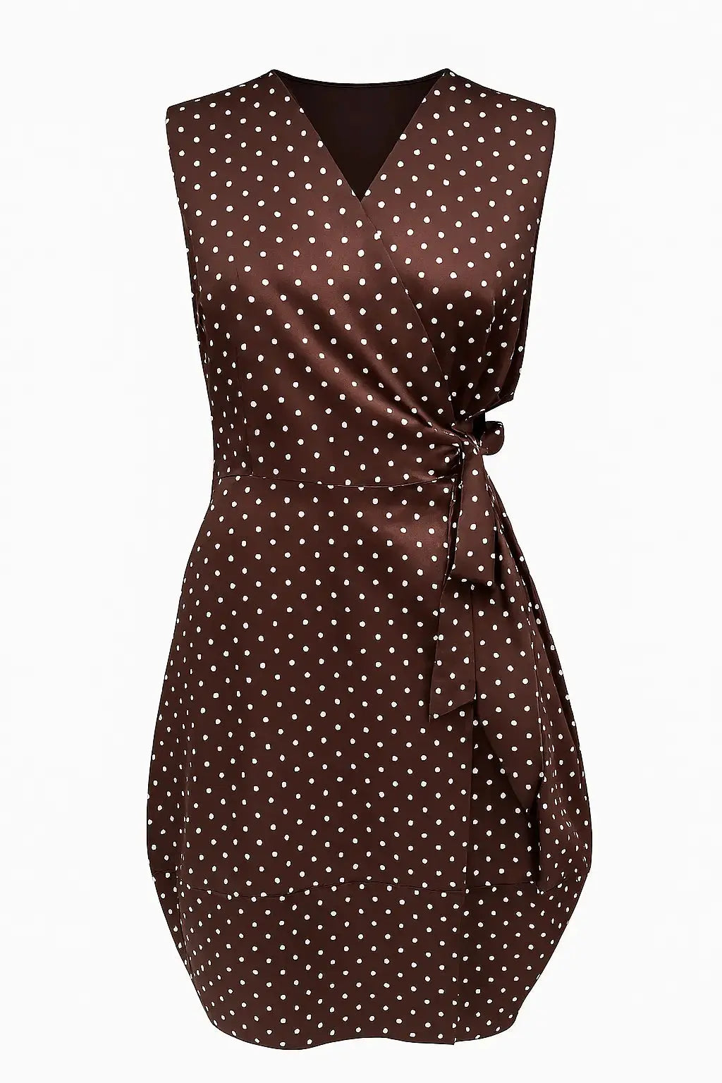 Wrap dress a pois con fondo gonna a palloncino Unica by Dorabella