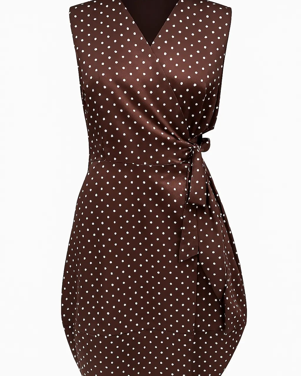 Wrap dress a pois con fondo gonna a palloncino Unica by Dorabella