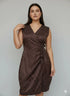 Wrap dress a pois con fondo gonna a palloncino Unica by Dorabella
