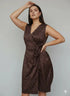 Wrap dress a pois con fondo gonna a palloncino Unica by Dorabella