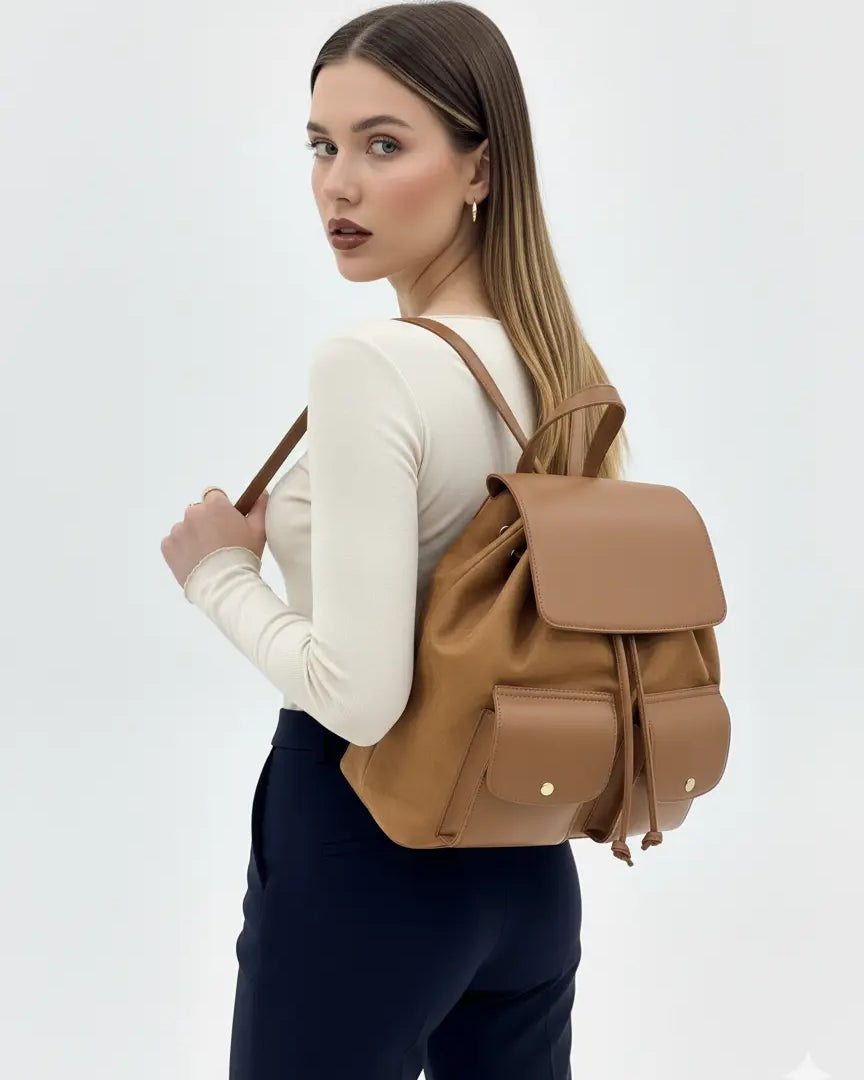 Zaino in suede Dorabella