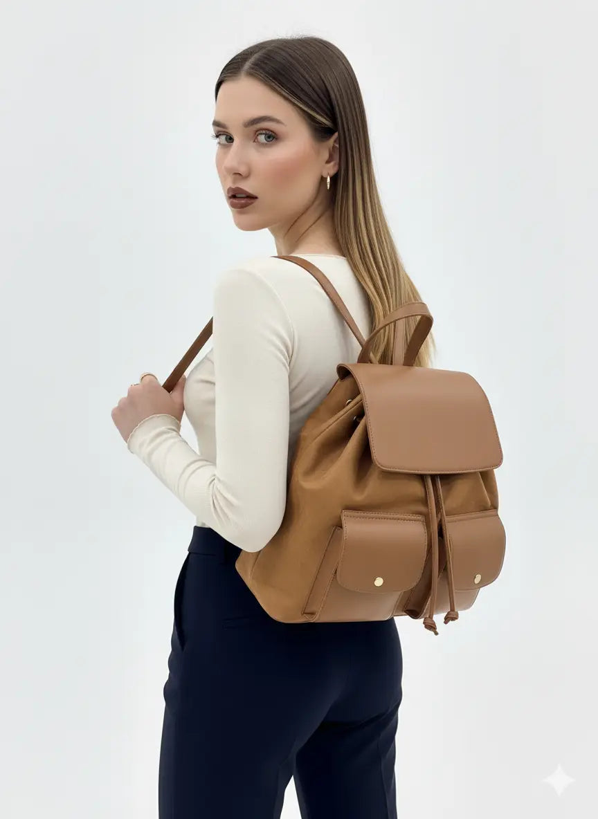 Zaino in suede Dorabella