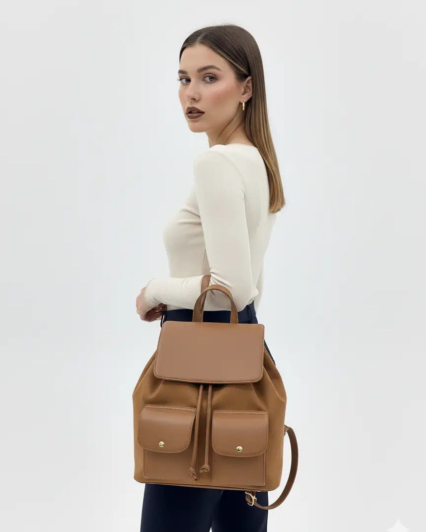 Zaino in suede Dorabella