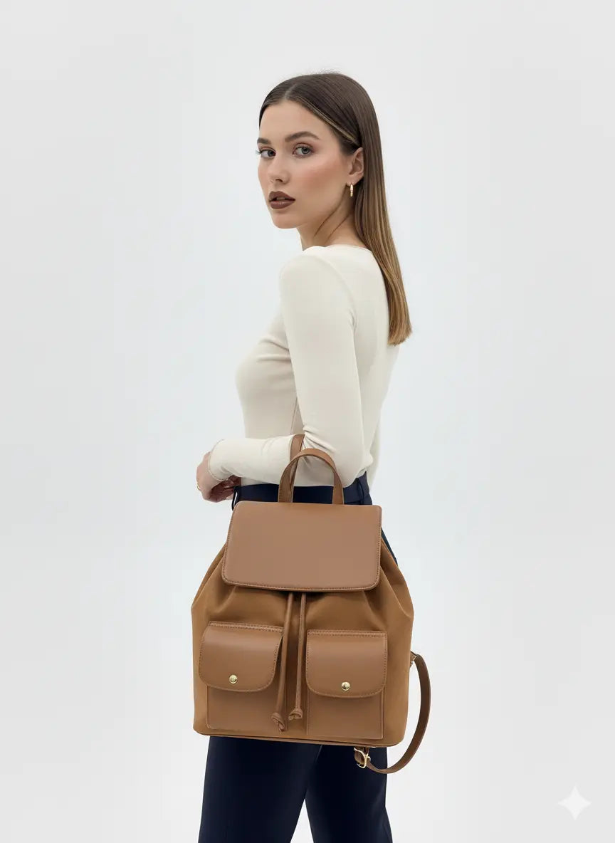 Zaino in suede Dorabella