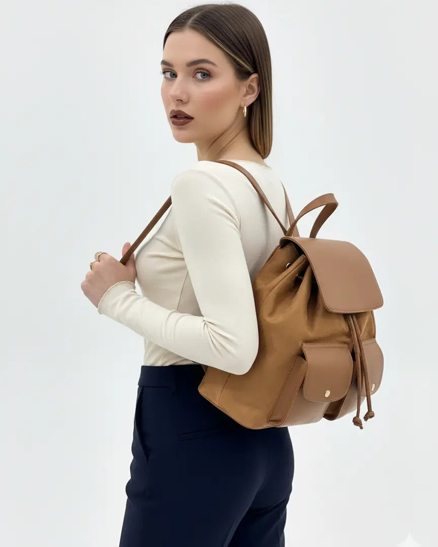 Zaino in suede Dorabella