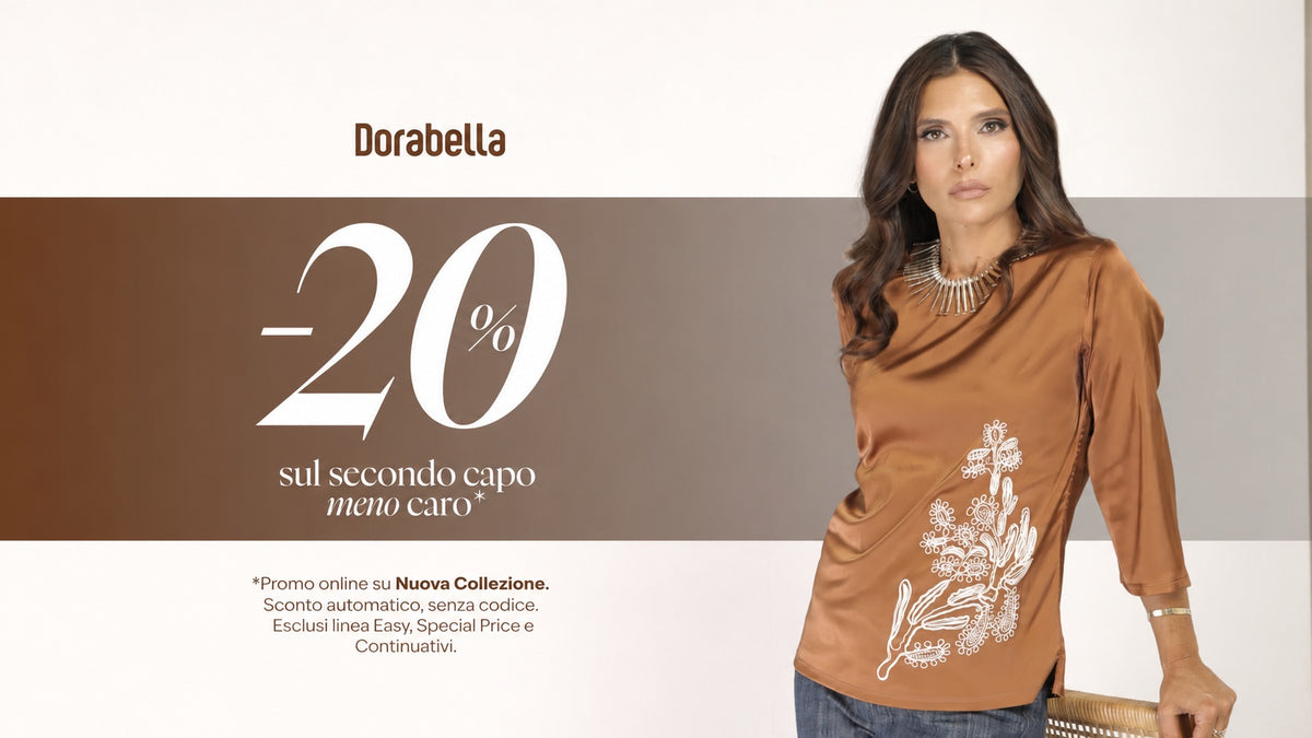 Benvenuto Autunno: −20% sul secondo capo meno caro della Nuova Collezione. Online per tutte, senza codice. Esclusi Easy, Special Price e Continuativi.