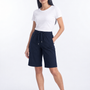 Bermuda in cotone Blu - tre quarti