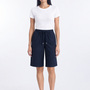 Bermuda in cotone Blu - indossato frontale