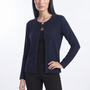 Cardigan con bottone gioiello - tre quarti