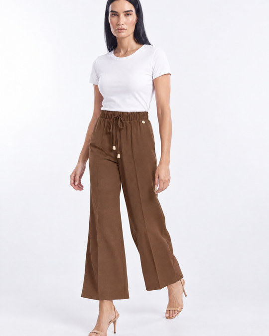 Pantalaccio tinta unita CACAO - tre quarti