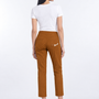 Pantalone pinocchietto con ricamo TABACCO - retro