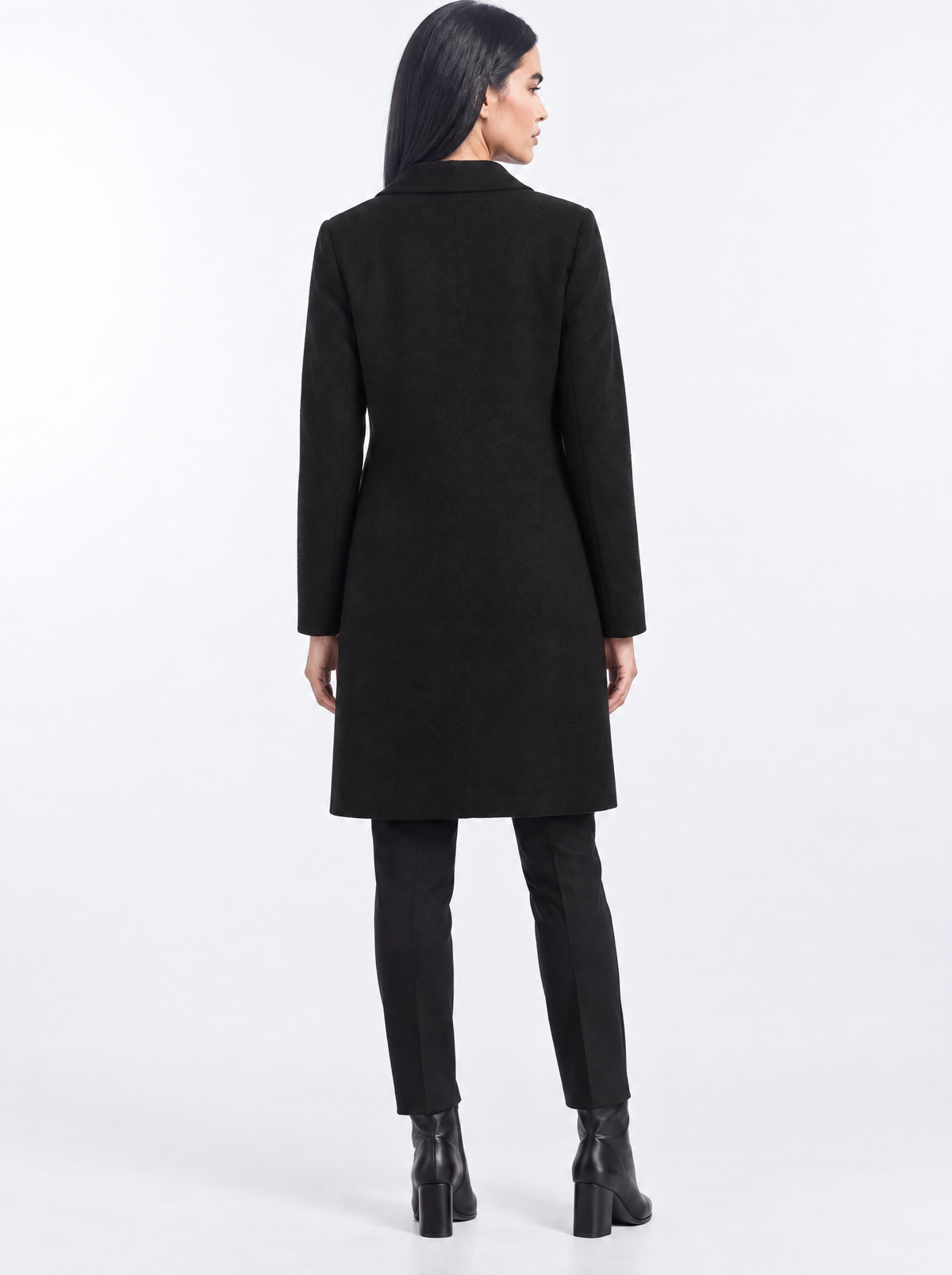 Cappotto midi monopetto con bottoni - retro