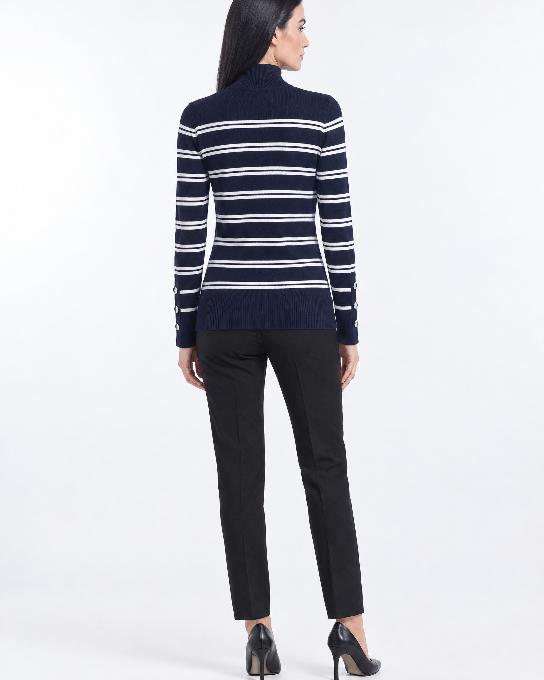 Maglia lupetto a righe - retro