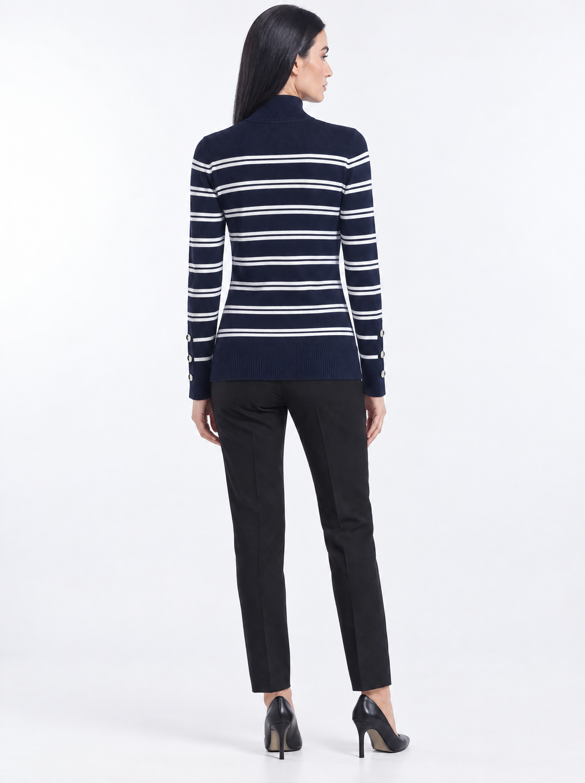 Maglia lupetto a righe - retro
