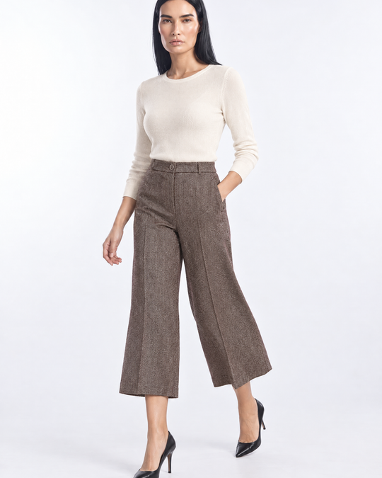 Pantaloni culotte con motivo resca MALVA - tre quarti