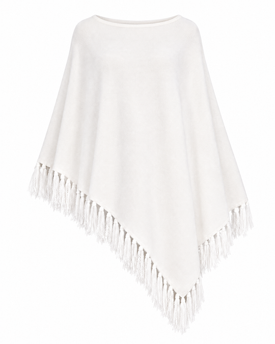 Poncho frange OFF WHITE - still life