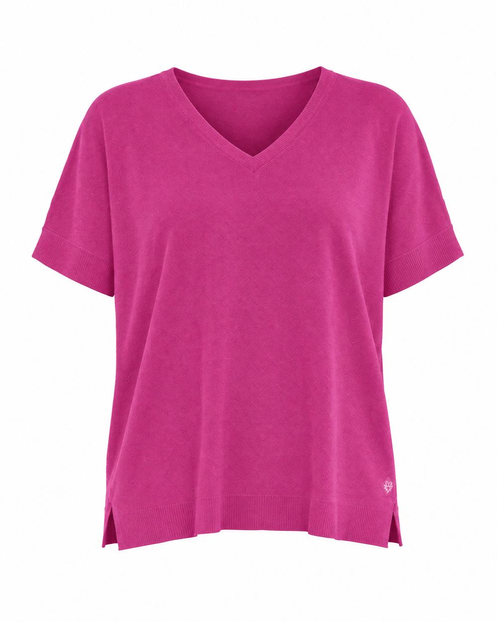 Maglia scollo a V FUXIA - still life