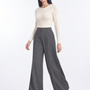 Pantalone a palazzo con pinces GRIGIO - tre quarti