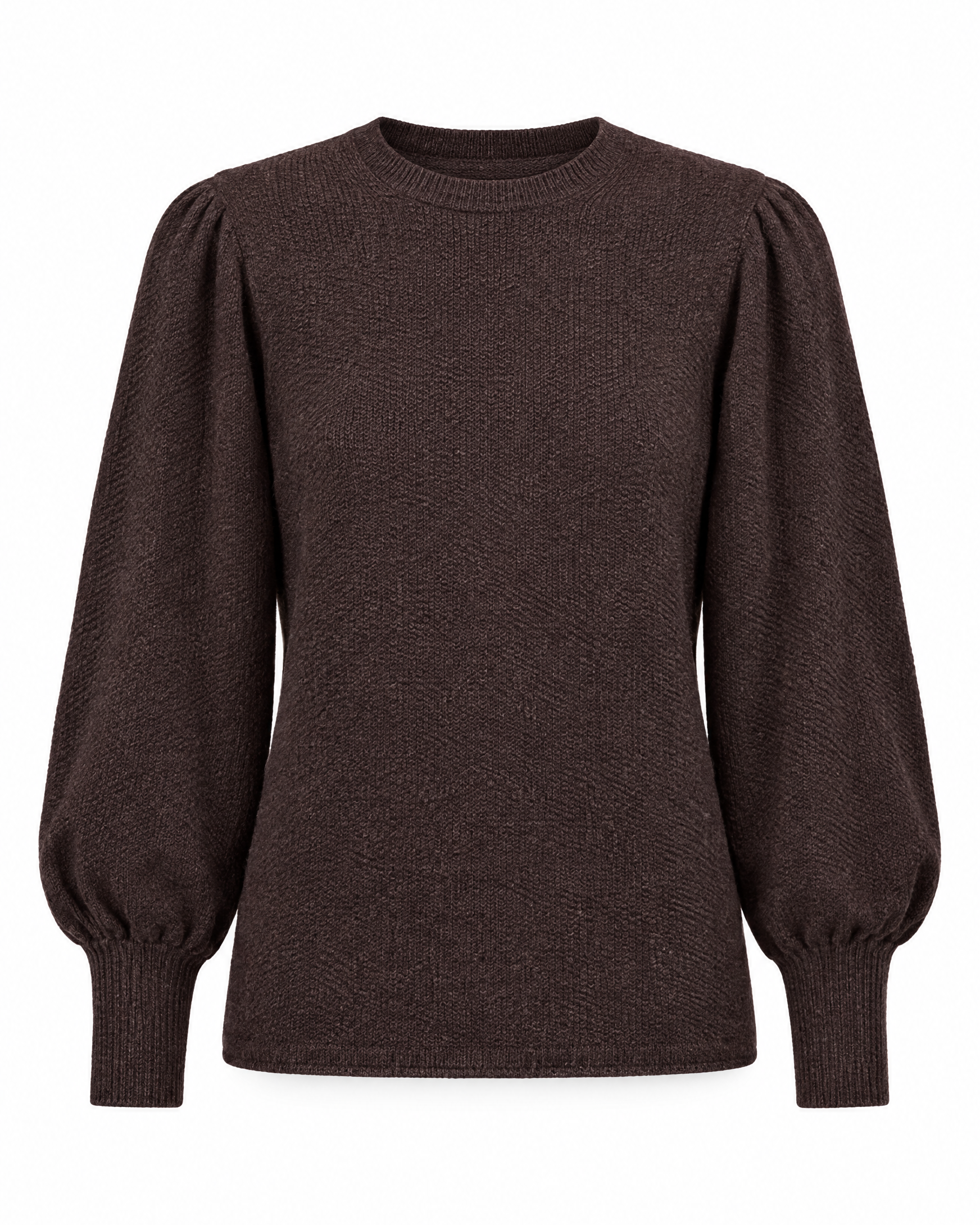 Maglia girocollo con manica a sbuffo MORO - still life