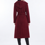 Cappotto a vestaglia con cintura e cappuccio BORDEAUX - retro