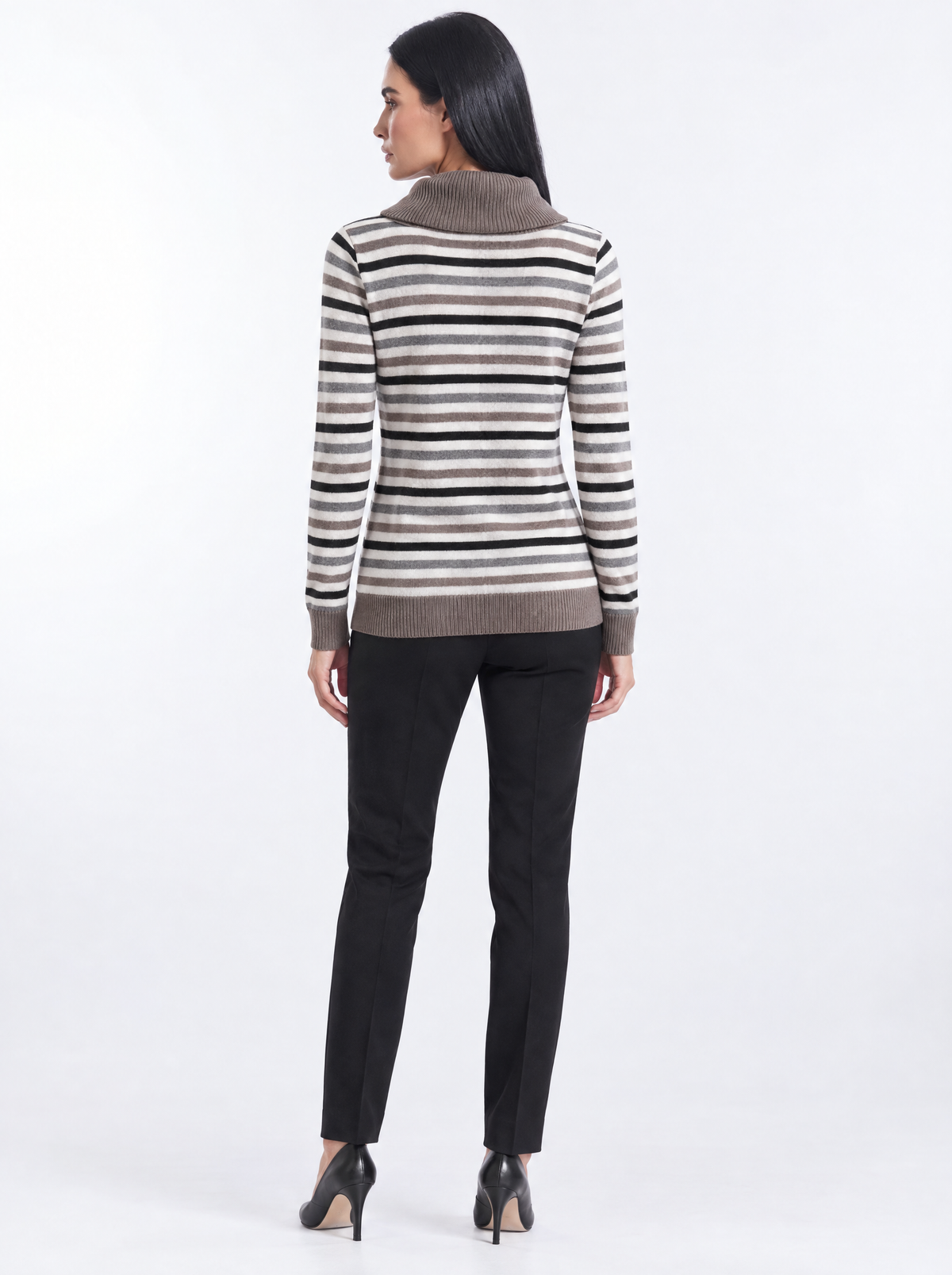 Maglia righe con collo staccabile - retro