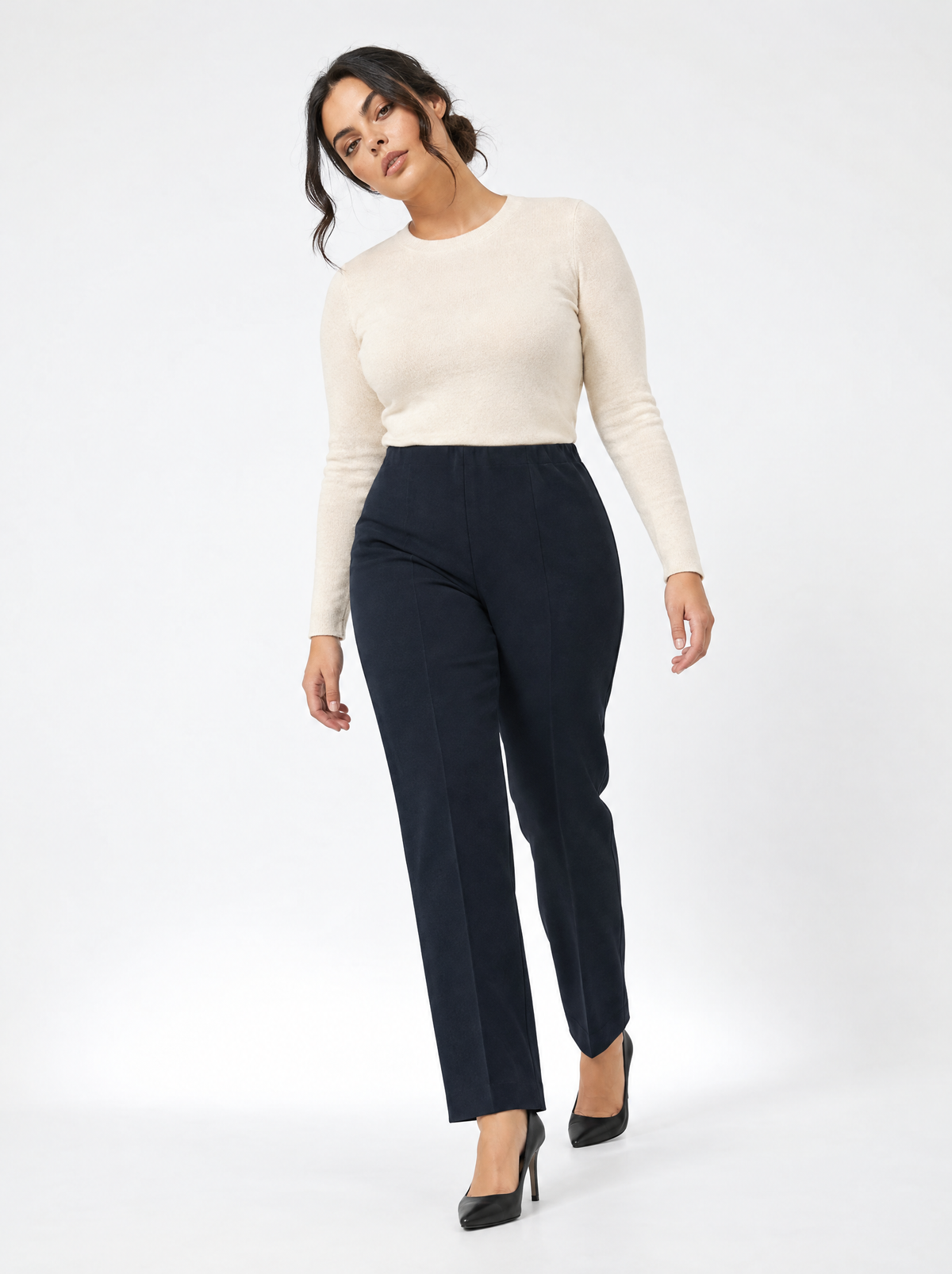 Pantalone basic BLU - tre quarti