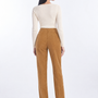 Pantaloni con tasche in velluto a coste CAMMELLO - retro