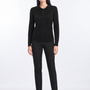 POLO D.M/VISCOSA BLACK - indossato frontale
