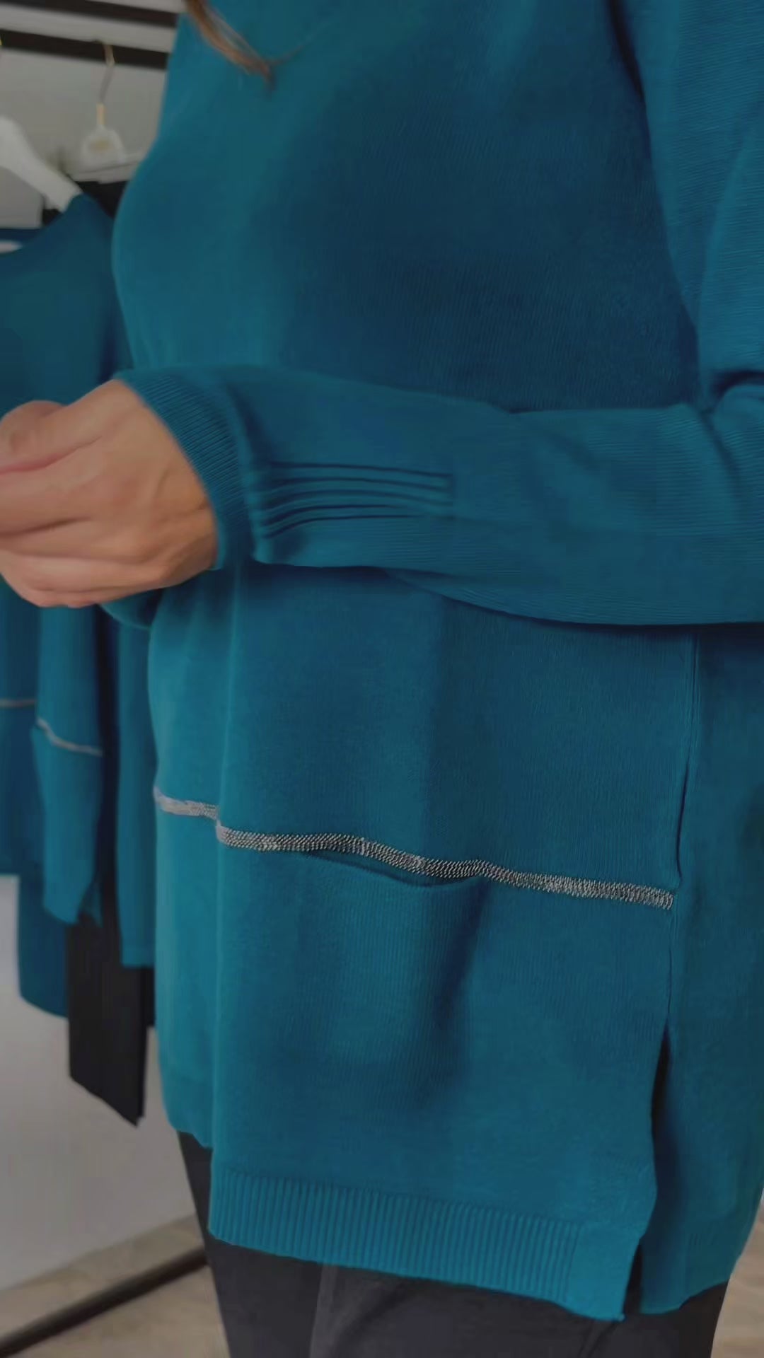Maglia con dettaglio microchain
