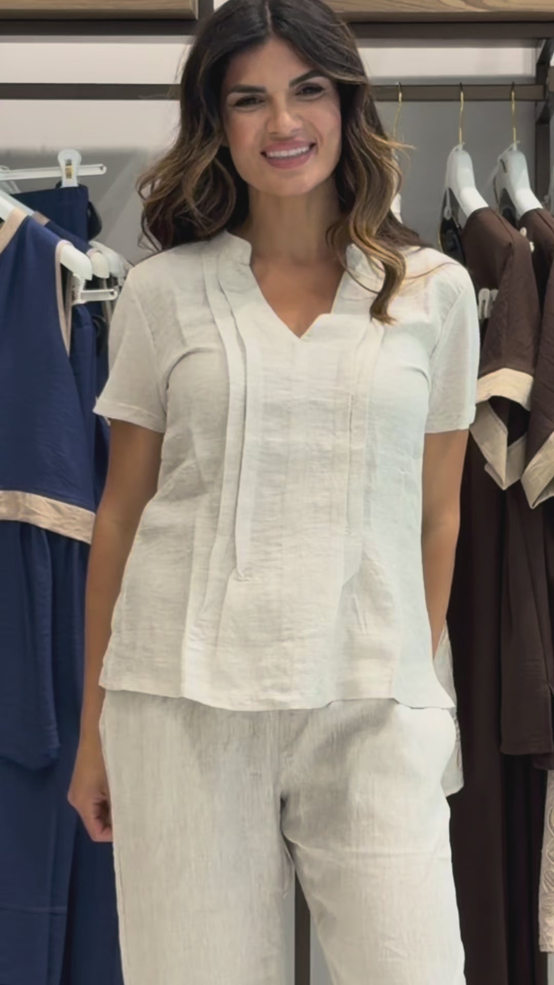 Pantaloni 100% lino