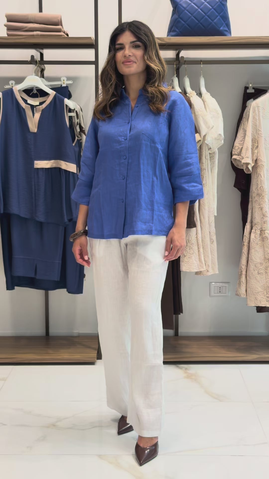 Pantaloni 100% lino