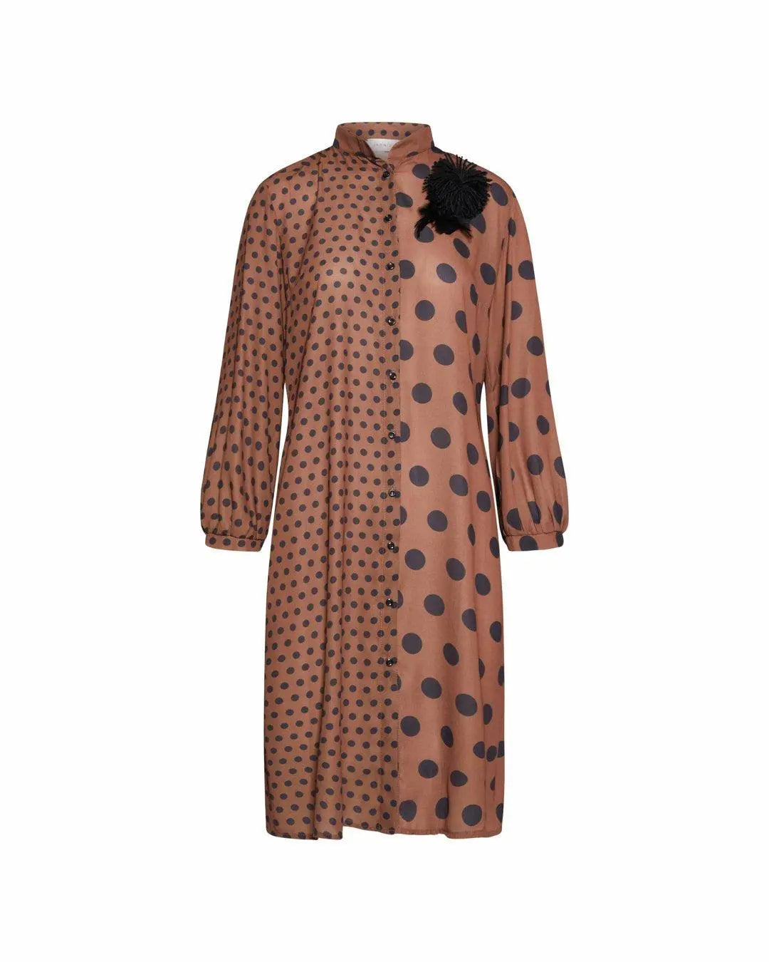 Abito chemisier TABACCO-NERO IRONICA