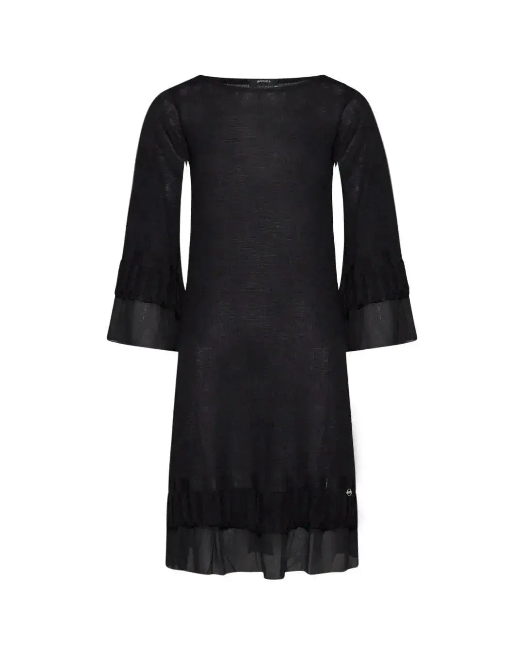 Abito con dettagli georgette NERO IRONICA L