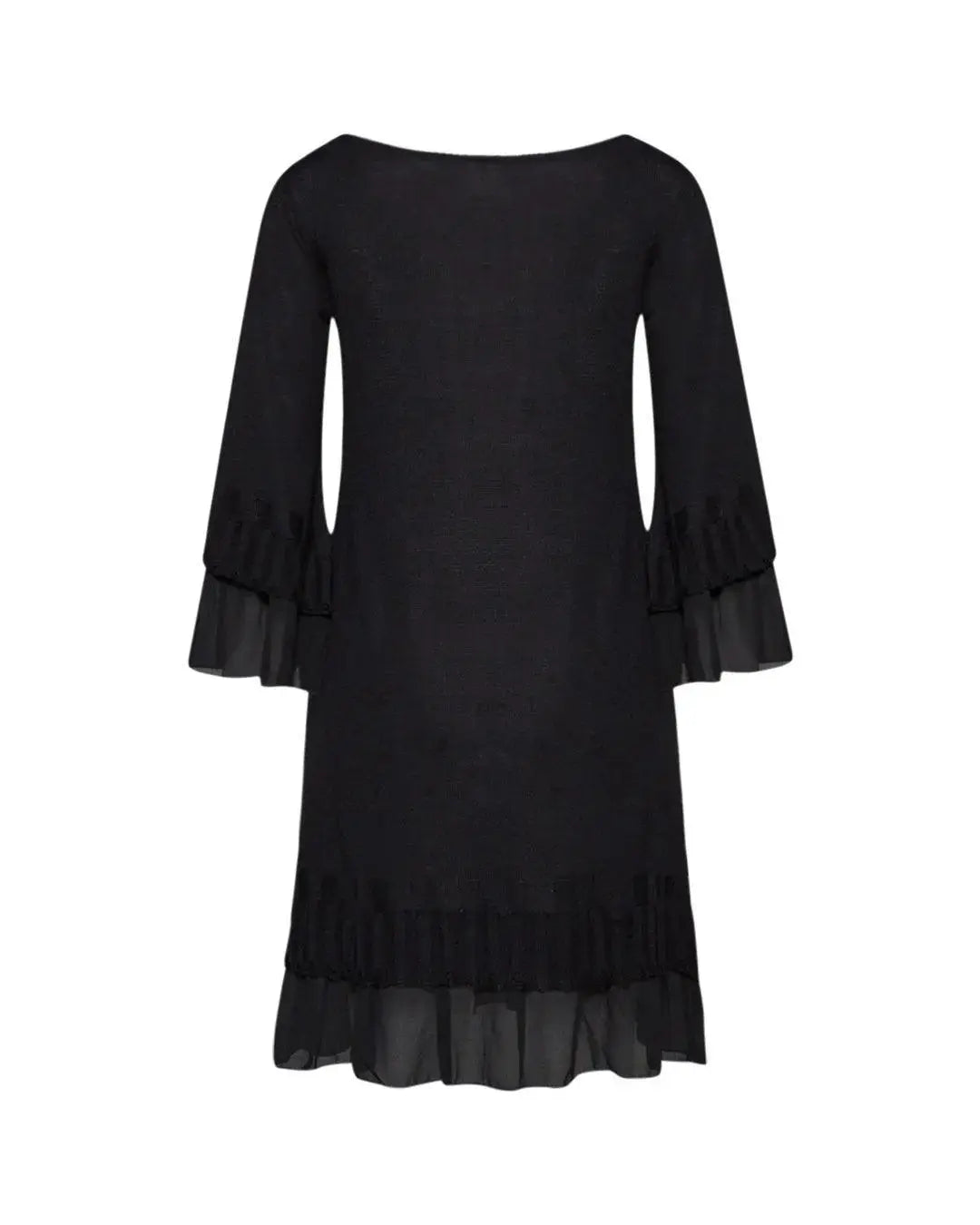 Abito con dettagli georgette NERO IRONICA