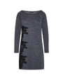 Abito con dettaglio fiori ANTRACITE IRONICA XXL