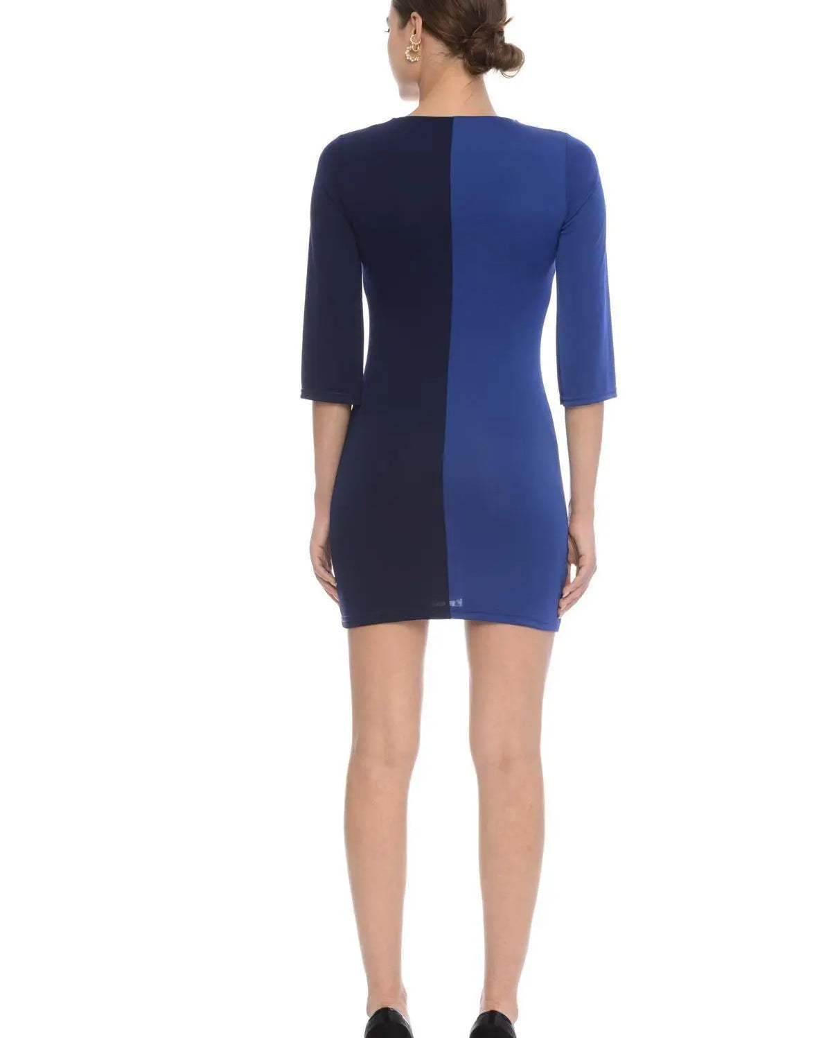 Abito con fibia su scollo a V ROYAL-BLU IRONICA