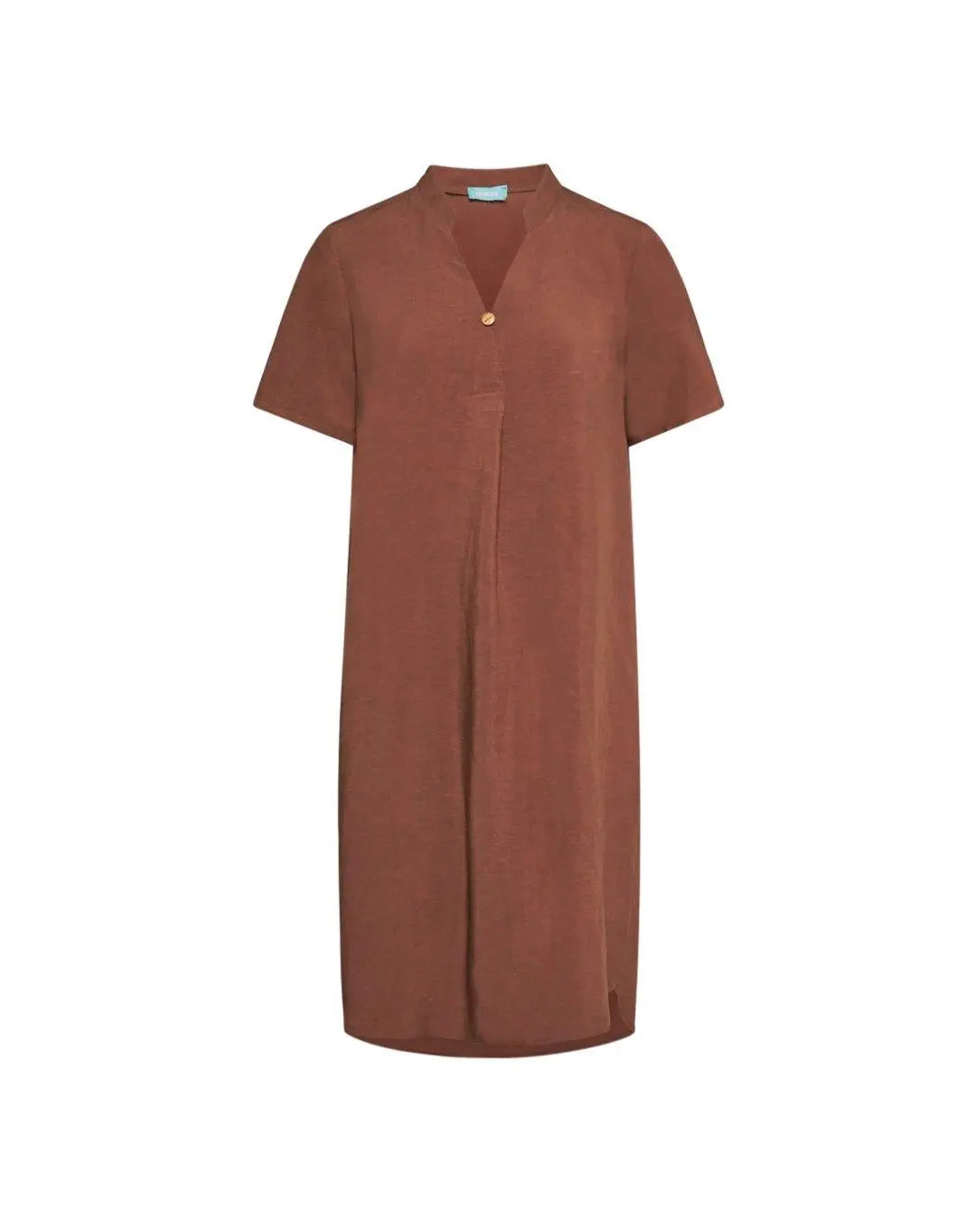 Abito coreana in misto lino/viscosa BRUCIATO DORABELLA