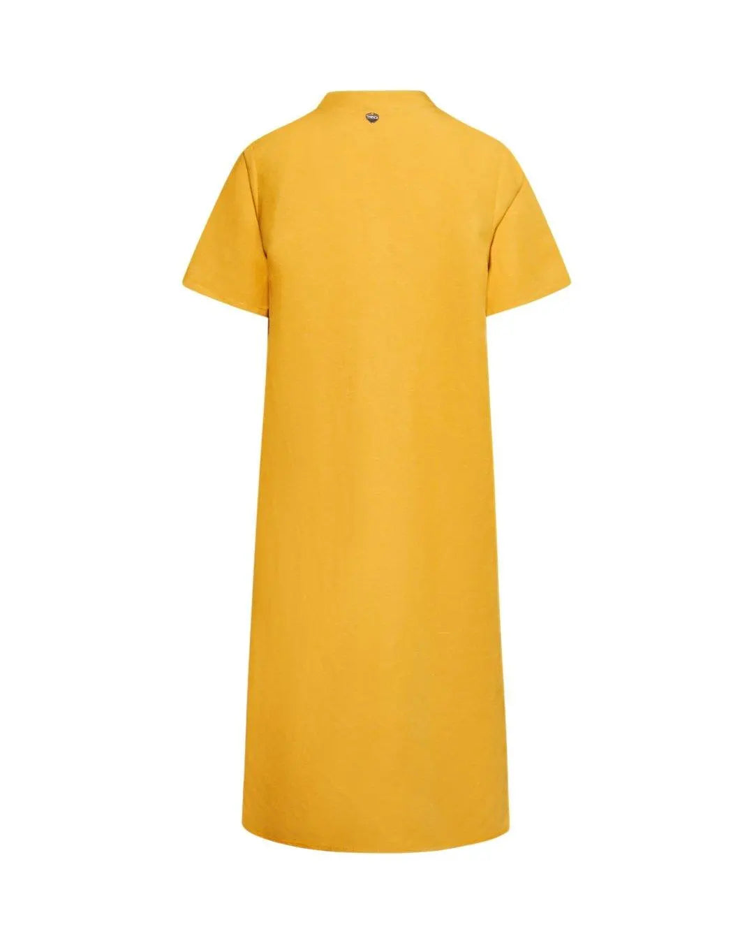 Abito coreana in misto lino/viscosa SENAPE DORABELLA